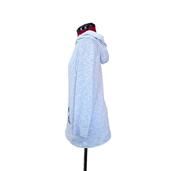 Mossimo Supply Co Womens Hoodie Size Medium Heathered Blue Kangaroo Pock… - Picture 3 of 6